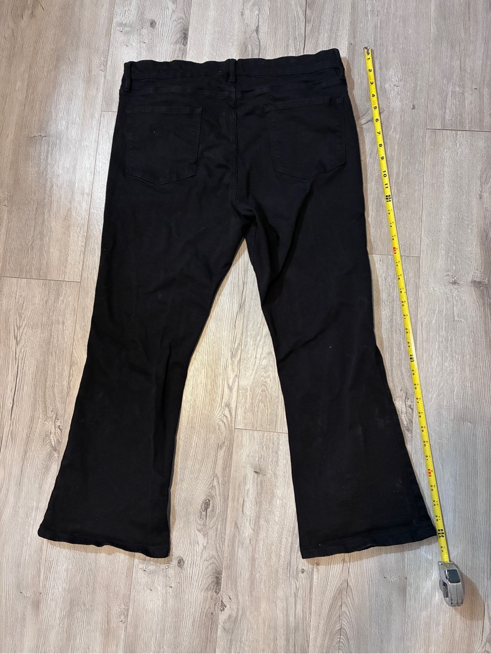 FRAME Le Crop Mini Boot Jeans Black Film Noir Size 33 Cropped Bootcut - Picture 12 of 12